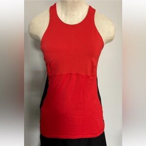 Lululemon Top X Back Tank
Shelf Bra Athletic Black Red 8